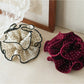 Gifty - Solid Color Polka Dot Ruffle Scrunchie