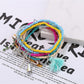 Lovra chic multi strand beaded bracelet styled with casual outfit on model