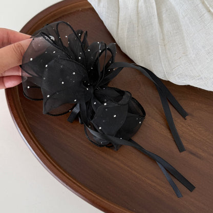 Beau - Sparkle Tulle Ribbon Bow Banana Clip