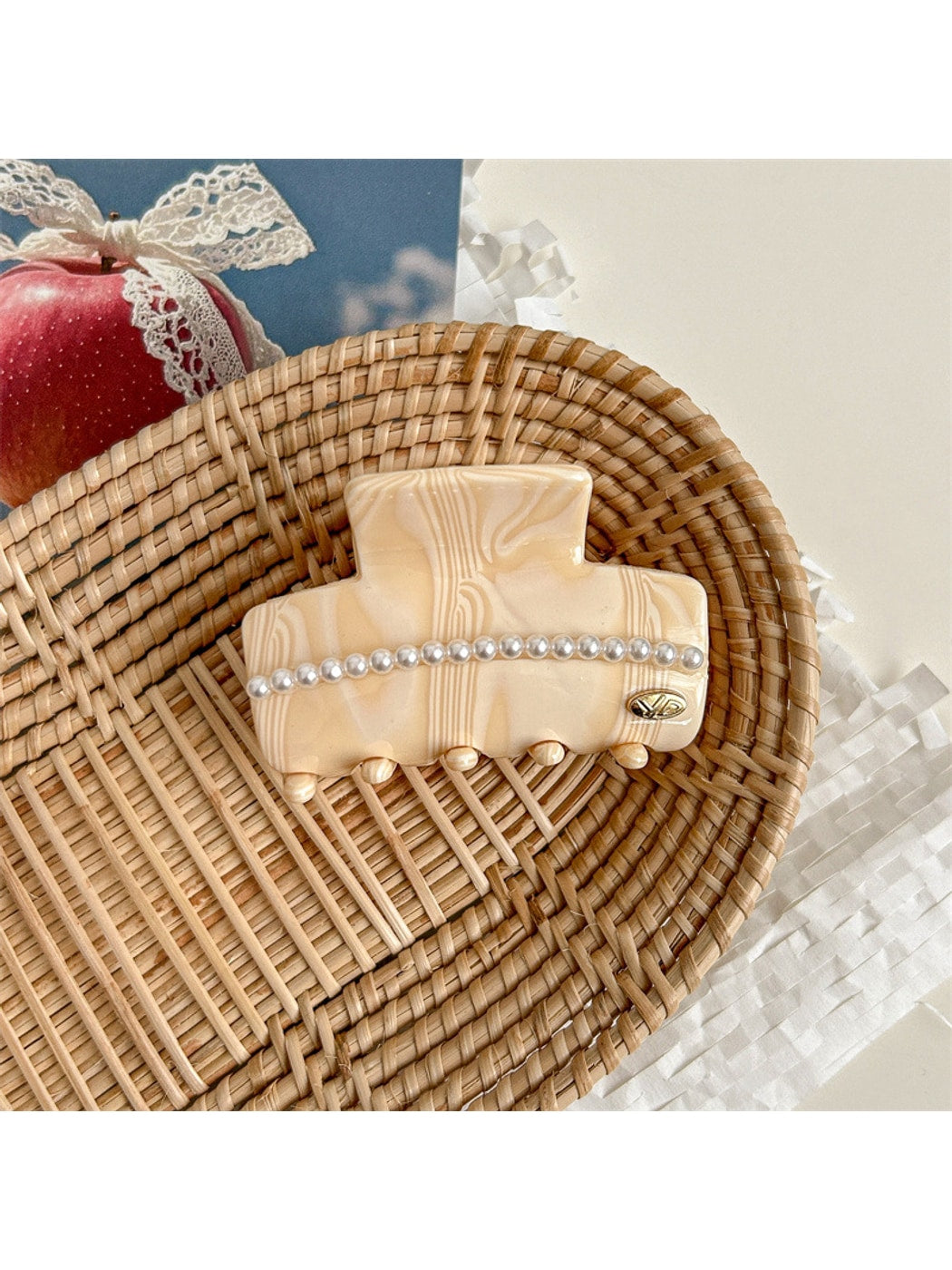 Beau - Textured Acetate Fiber Alloy Hair Claw Clip