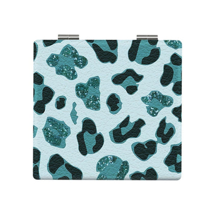 Mirroray - Y2K Leopard Print Folding Compact Makeup Mirror