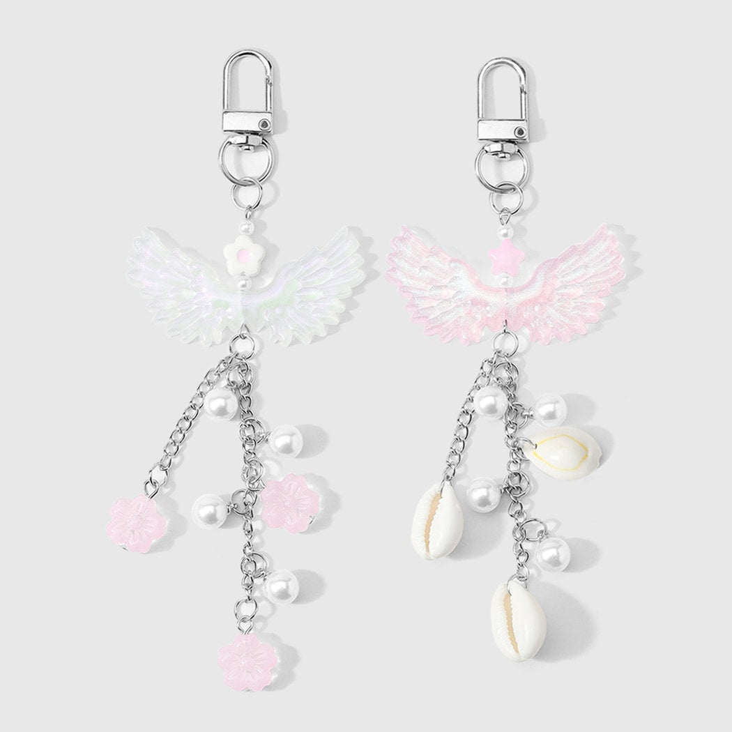Keypus - Sweet Wing and Beaded Charm Keychain