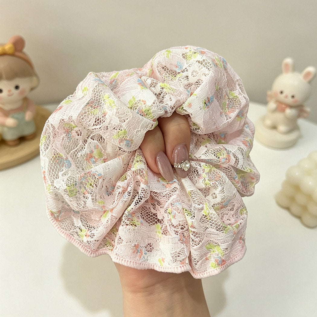 Gifty - Floral Lace Double-Layer Scrunchie