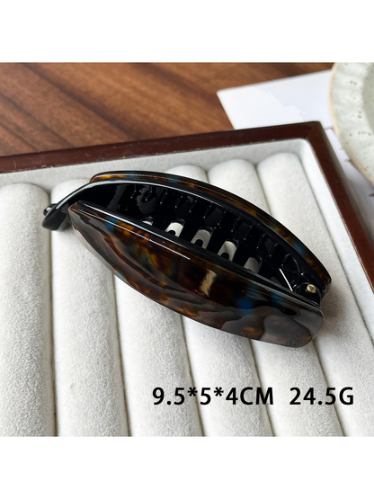 Beau - Curved Tortoiseshell Pattern Acetate Banana Clip