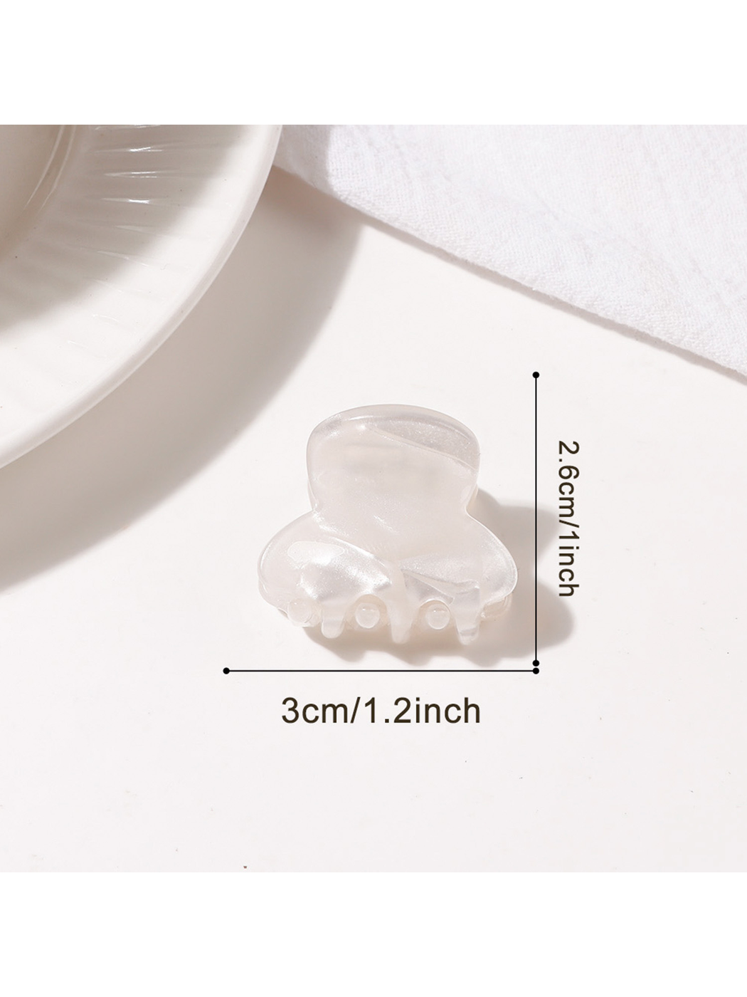 Beau - Glossy Mini Textured Hair Styling Claw Clip