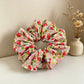 Gifty - Red Floral Print Polyester Scrunchie