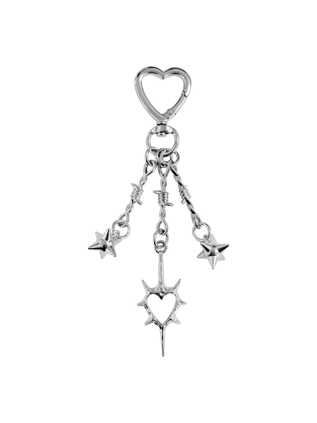 Keypus - Retro Style Hollow Heart Chain Bag Charm Keychain