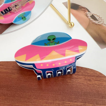 Beau - Funny Cartoon Spaceship Claw Clip