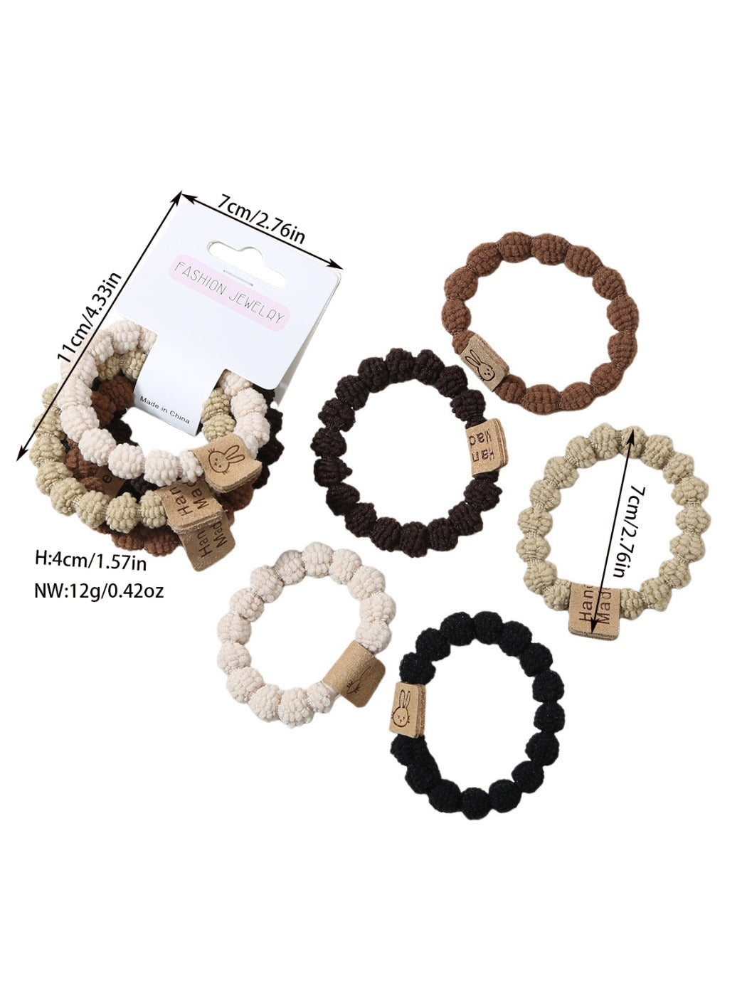Gifty - Valentines Day Minimalist Hair Ties Set