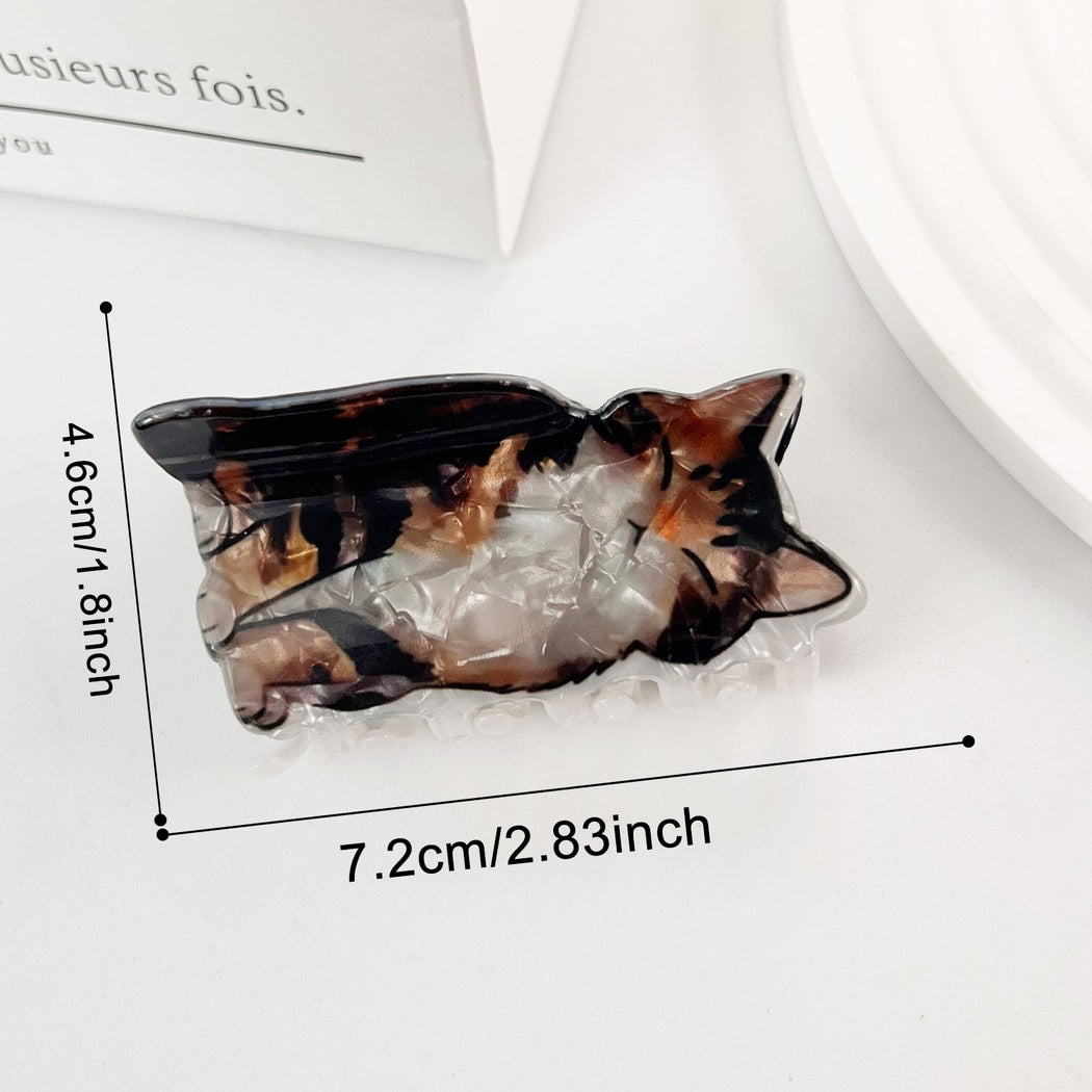 Beau - Cute Cat Shaped Glossy Claw Clip