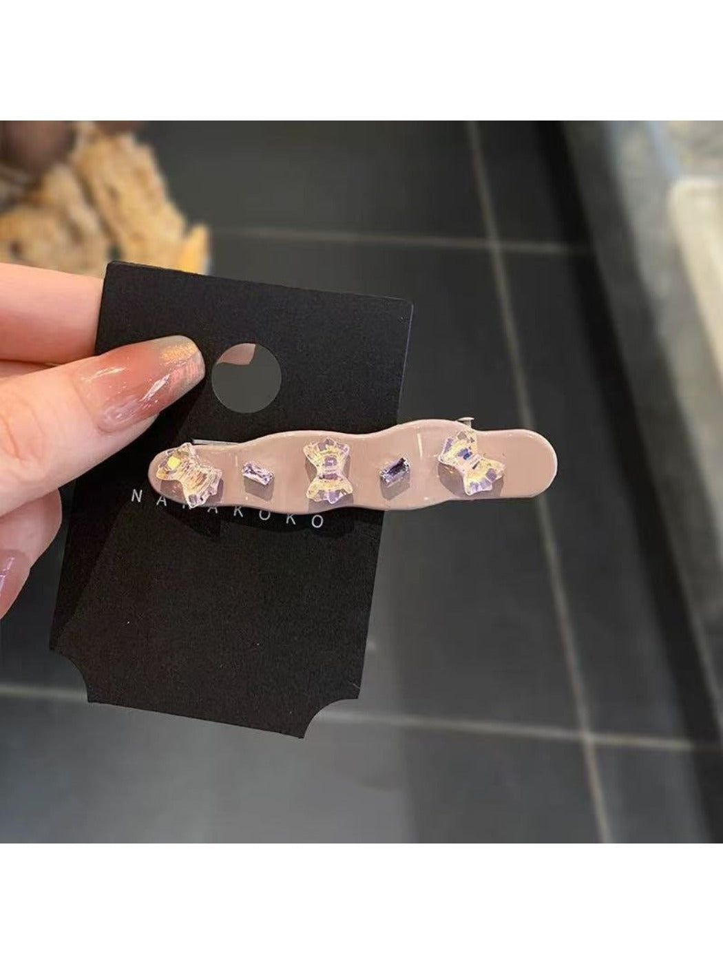Beau - Wave-Shaped Bow Hair Clip