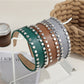 Gifty - PU Double Row Studded Geometric Headband