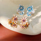 Earedge - Vintage Floral Enamel Detail Stud Earrings