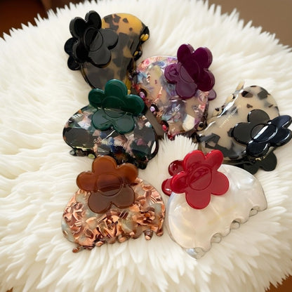 Beau - Acetate Floral Hair Claw Clip (Small Size)