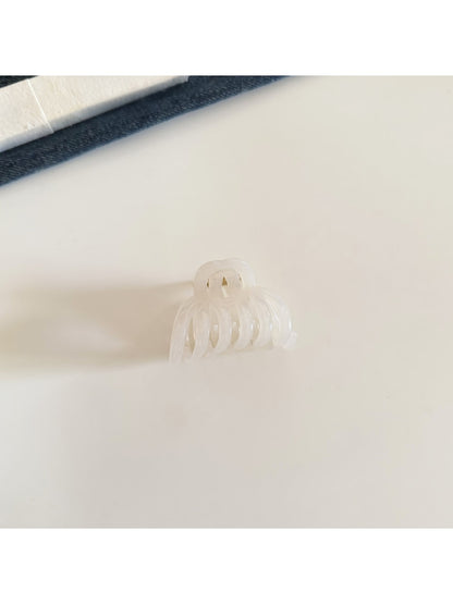 Beau - Clear Pumpkin Shape Plastic Alloy Claw Clip