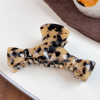 Beau - Geometric Acetate Bow Style Hair Claw Clip