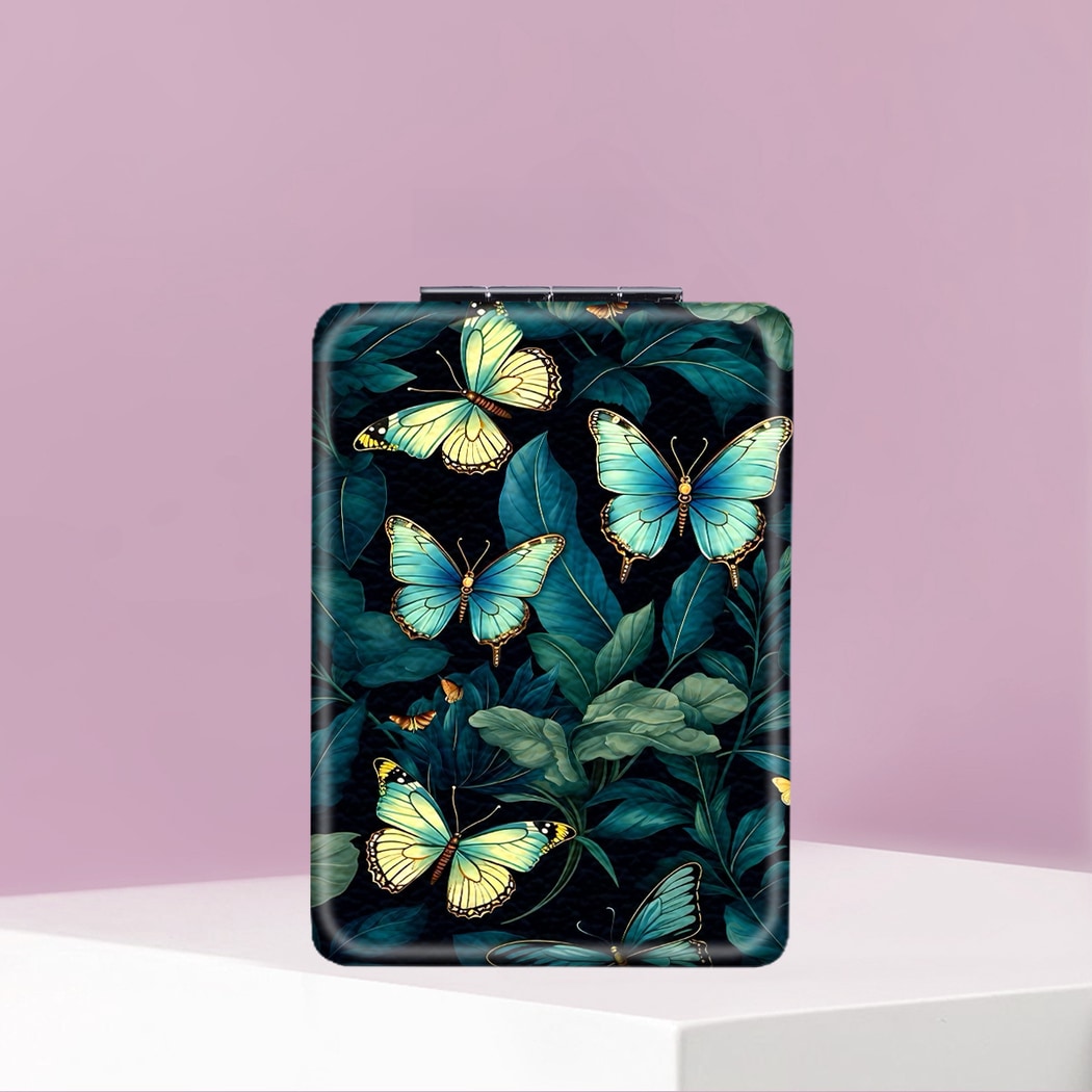 Mirroray - Floral Pattern Foldable Handheld Makeup Mirror