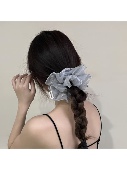 Gifty double layer ruffled scrunchie displayed on a white background