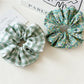 Gifty - Floral Checkered Hair Scrunchie