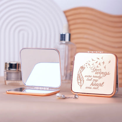Mirroray - Portable Alloy Glass Compact Hand Mirror