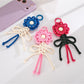 Keypus - Nylon and Alloy Floral Hanging Charm Keychain