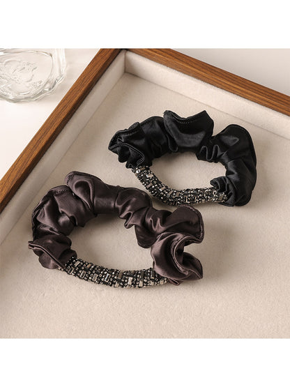 Gifty - Satin Ruffle Edge Polyester Elastic Scrunchie