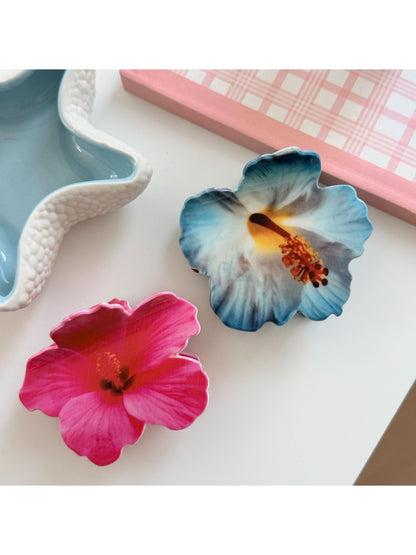 Beau - Elegant Colorful Hibiscus Shaped Claw Clip