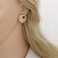 Earedge - Heart Shaped Elegant Oil Painting Style Earrings