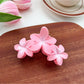 Beau Sweet Three Flower Hair Claw Clip close-up showing texture and color