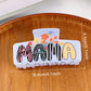 Beau - Letter Print Floral Pattern Claw Clip