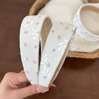 Gifty - Sweet Floral Printed Fabric Wide Headband