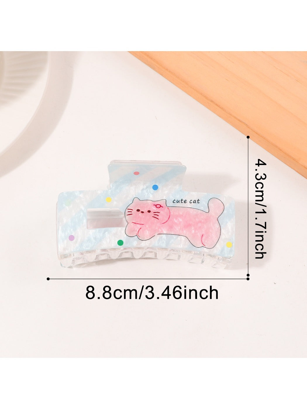Beau - Square Animal Print Hair Claw Clip