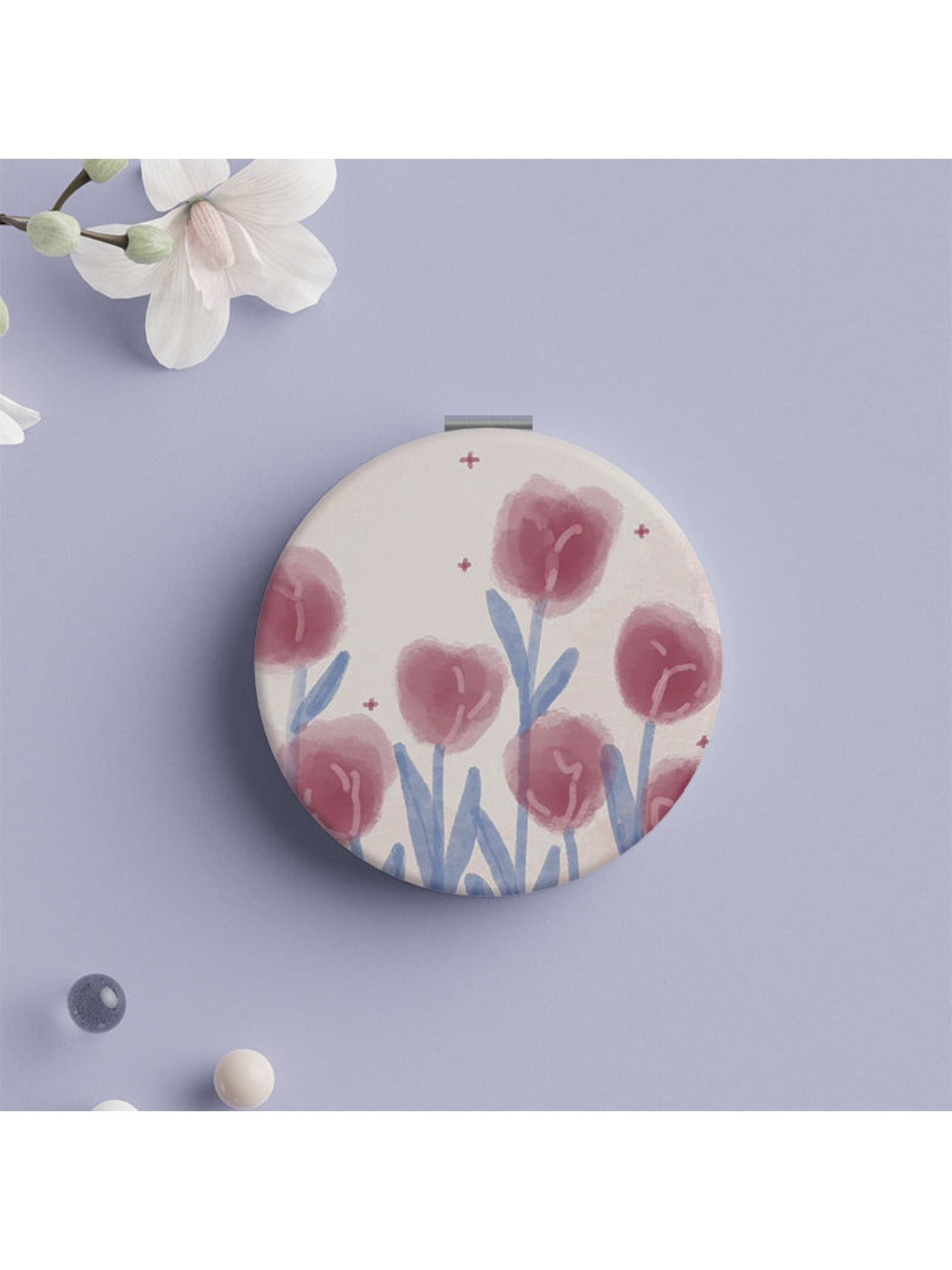 Mirroray - Tulip Patterned Round Mirror