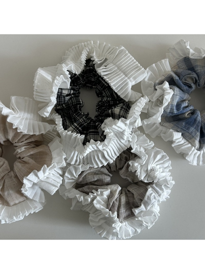 Gifty - Ruffled Minimalist Polyester Hair Scrunchie