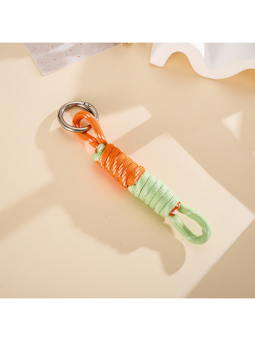 Keypus - Two Tone Rope Knot Bag Hanging Keychain