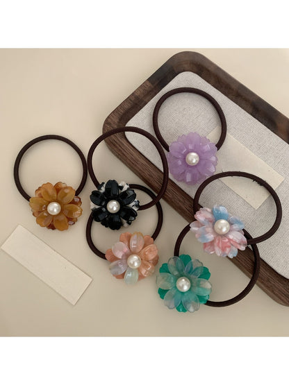 Gifty - Floral Acetate Elastic Hair Tie