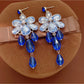 Earedge - Vintage Teardrop Floral Dangle Earrings