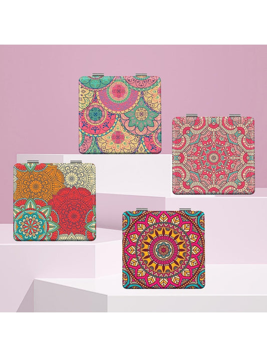 Mirroray - Patterned Foldable Compact Makeup Mirror