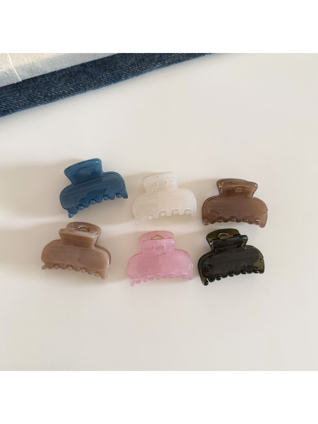 Beau - Glossy PC Alloy Half Up Styling Claw Clip