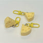 Keypus - Cute Cheese Shaped Bag Charm Alloy Keychain