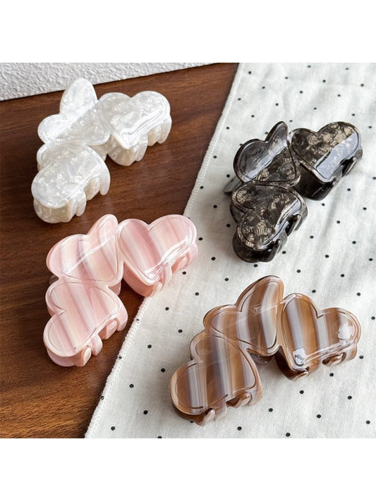 Beau - Love Heart and Stripes Hair Clip