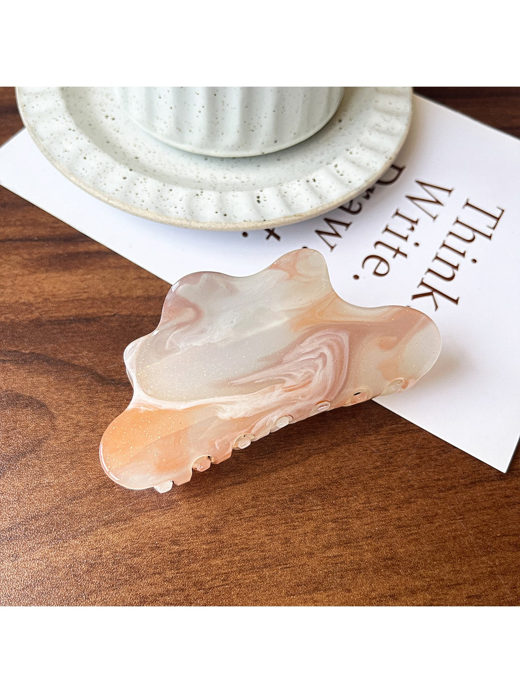 Beau - Glossy Cloud Form Acrylic Hair Claw Clip