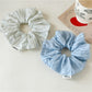 Gifty - Trendy Blue and White Striped Scrunchie
