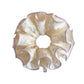 Side view of purple polka dot scrunchie showing fabric texture