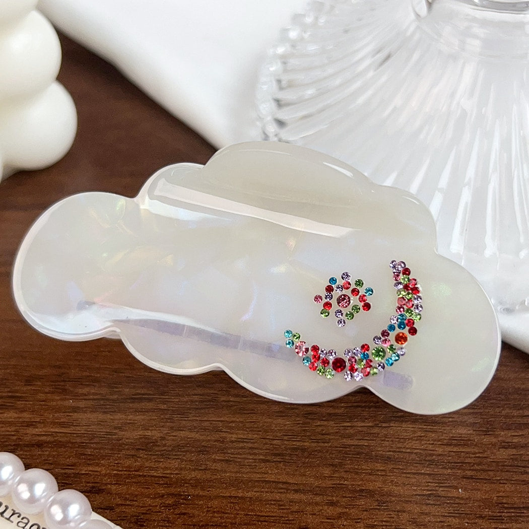Beau - Acetate Star and Moon Pattern Claw Clip