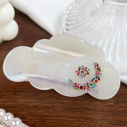 Beau - Acetate Star and Moon Pattern Claw Clip