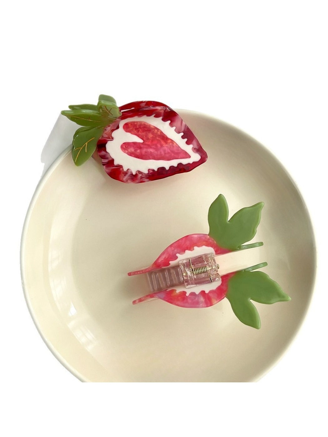 Beau - Strawberry Heart Hair Clip