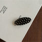Beau - Oval Polka Dot Acetate Hair Clip