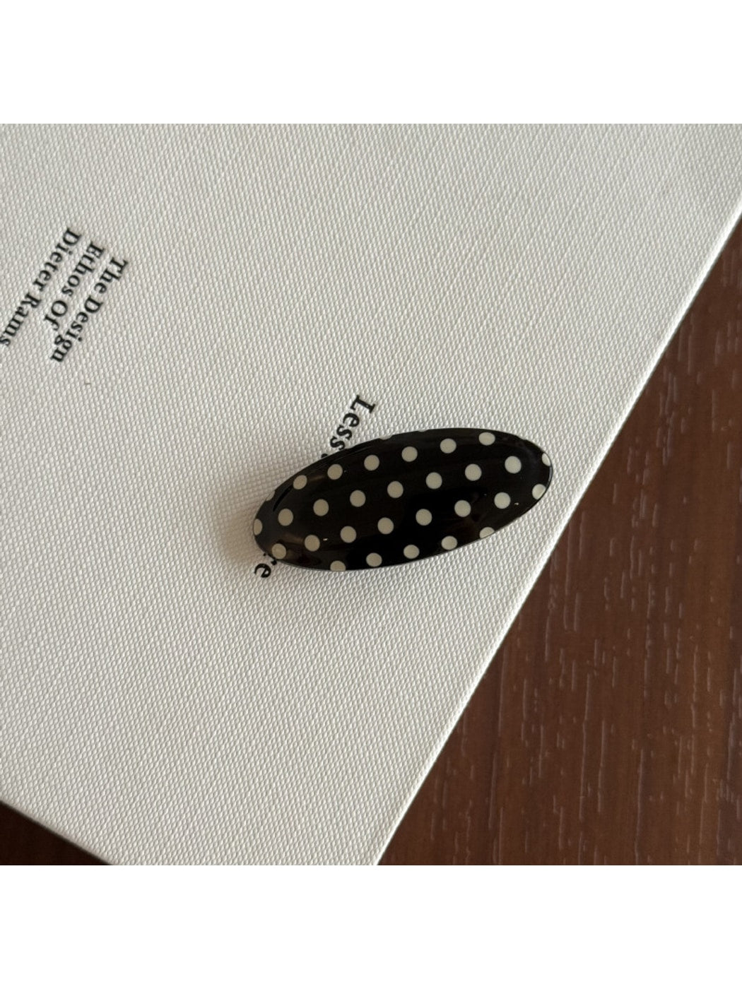 Beau - Oval Polka Dot Acetate Hair Clip