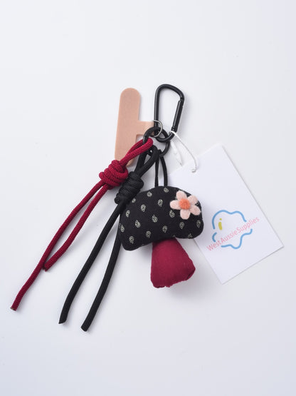 Keypus - Floral Patterns Colorful Mushroom Keychain